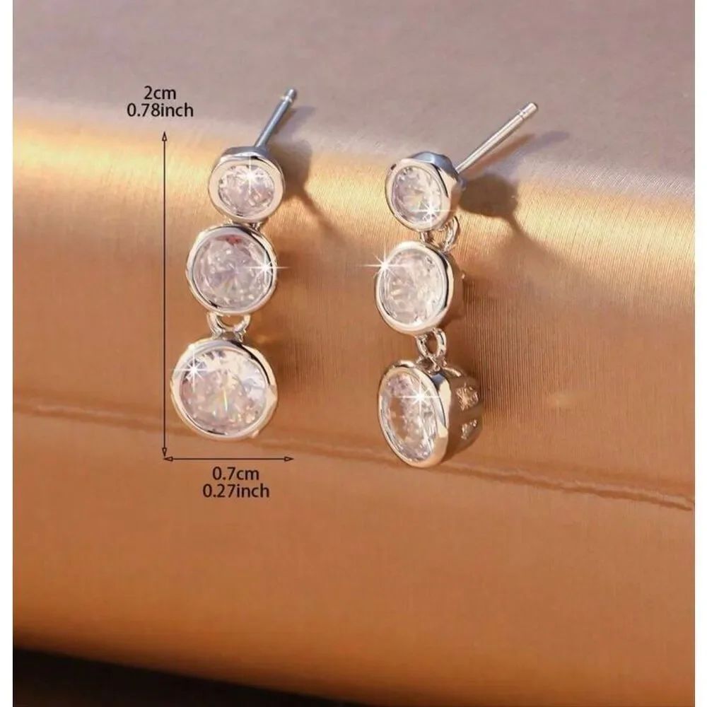 Silver Dangle Earrings - Picture 2 of 5